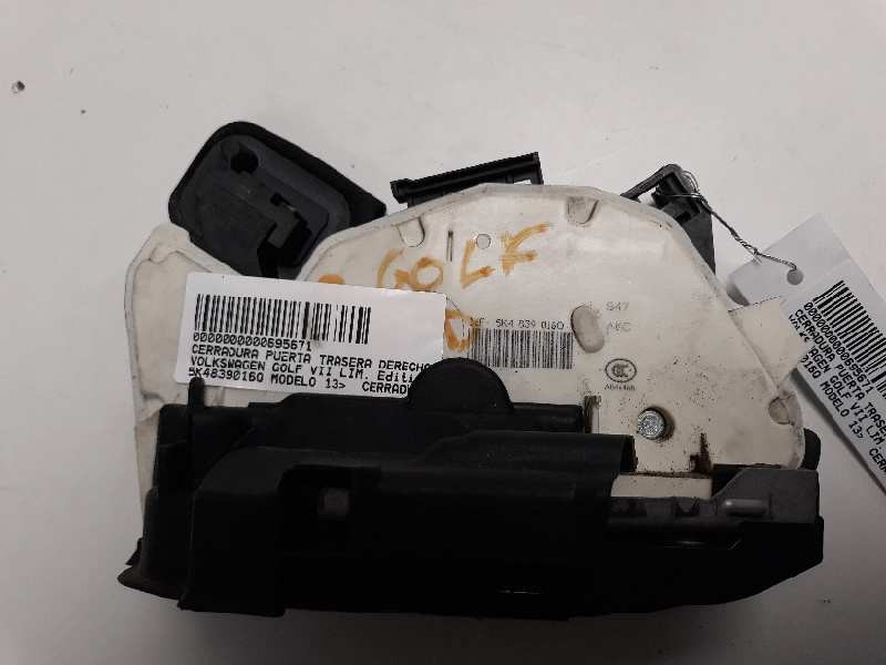 Recambio de cerradura puerta trasera derecha para volkswagen golf vii lim. edition bluemotion referencia OEM IAM 5K4839016Q  