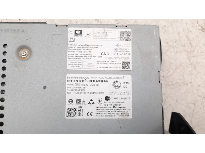 Recambio de sistema audio / radio cd para skoda scala (nw) 1.0 tsi referencia OEM IAM 654035869IZY  