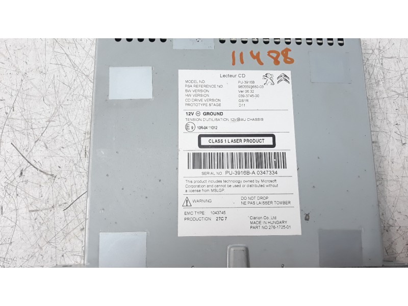 Recambio de pantalla multifuncion para citroen c4 lim. live edition referencia OEM IAM 9811750980  
