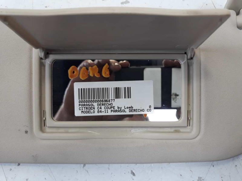Recambio de parasol derecho para citroen c4 coupe by loeb referencia OEM IAM   