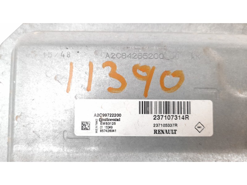 Recambio de centralita motor uce para renault clio iv 1.2 16v referencia OEM IAM 237107314R  