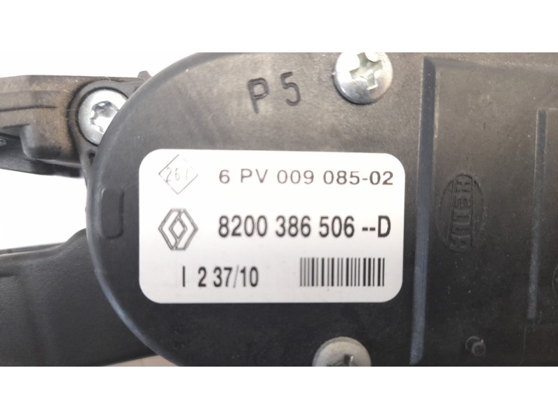 Recambio de potenciometro pedal para dacia duster 1.5 dci diesel fap cat referencia OEM IAM 8200386506 6PV00908502 