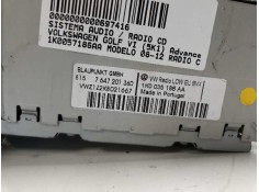 Recambio de sistema audio / radio cd para volkswagen golf vi (5k1) advance referencia OEM IAM 1K0057186AA 8157647201360  2
