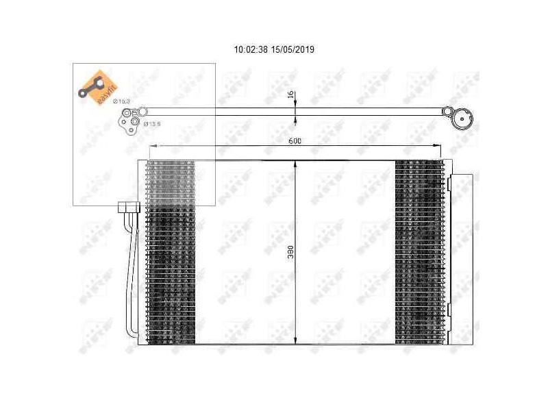 Recambio de condensador / radiador aire acondicionado para bmw serie 5 berlina (e60) 530d referencia OEM IAM 64508361362 35538 
