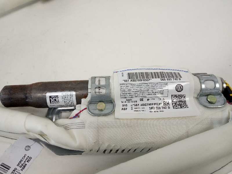 Recambio de airbag cortina delantero derecho para volkswagen golf vi (5k1) advance referencia OEM IAM 5K6880742D  