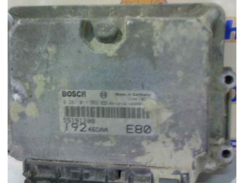 Recambio de centralita motor uce para fiat stilo (192) 1.9 jtd cat referencia OEM IAM 55191208 0281011552 5888