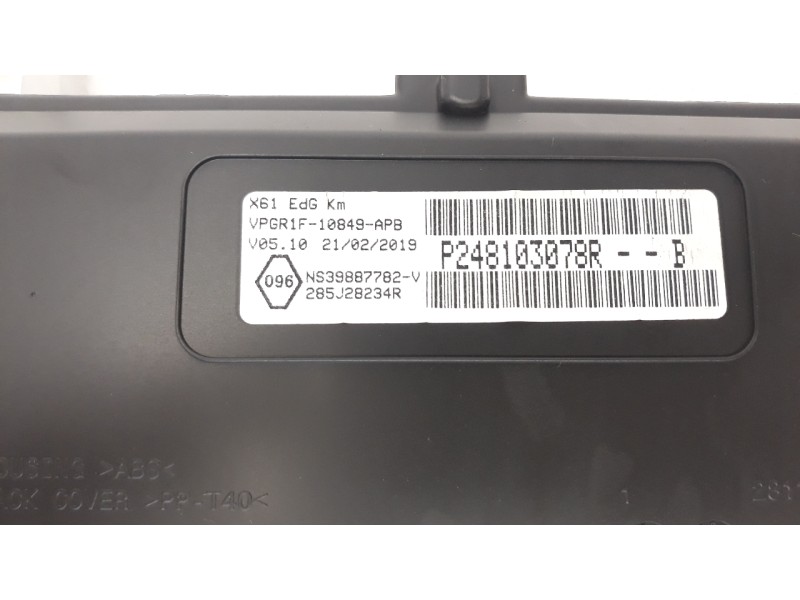 Recambio de cuadro instrumentos para renault kangoo 1.5 dci diesel fap referencia OEM IAM P248103078R  