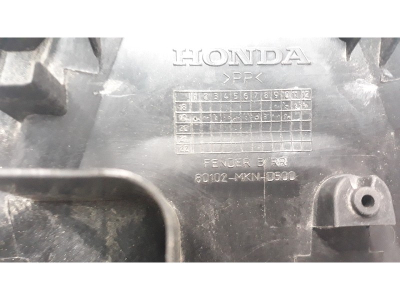 Recambio de guardabarros para honda cb 650r referencia OEM IAM 80102MKND500  