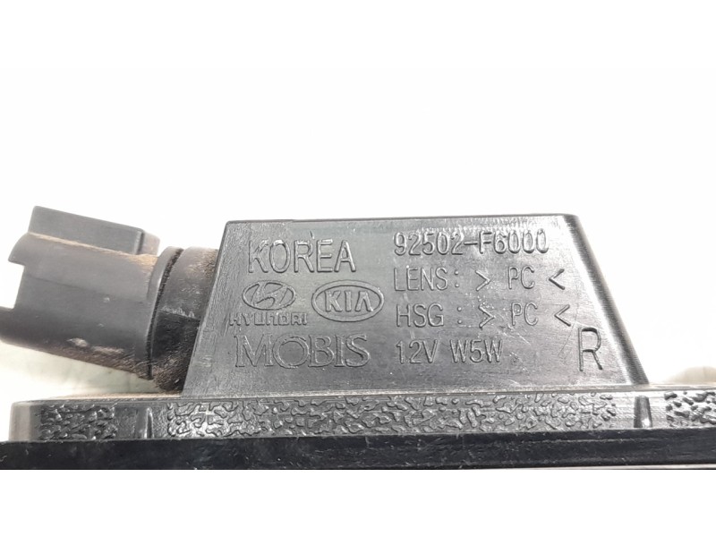 Recambio de piloto matricula para kia niro referencia OEM IAM 92502F6000  