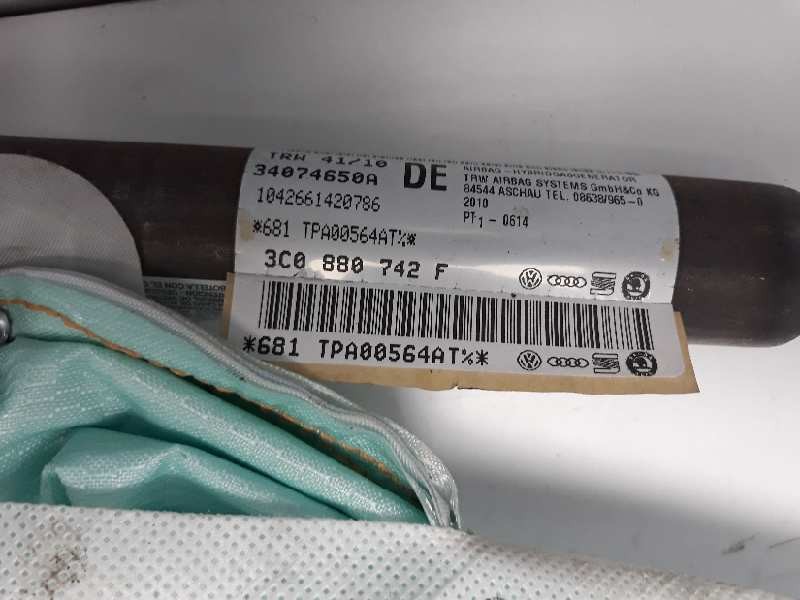 Recambio de airbag cortina delantero derecho para volkswagen passat berlina (3c2) advance plus referencia OEM IAM 3C0880742F  