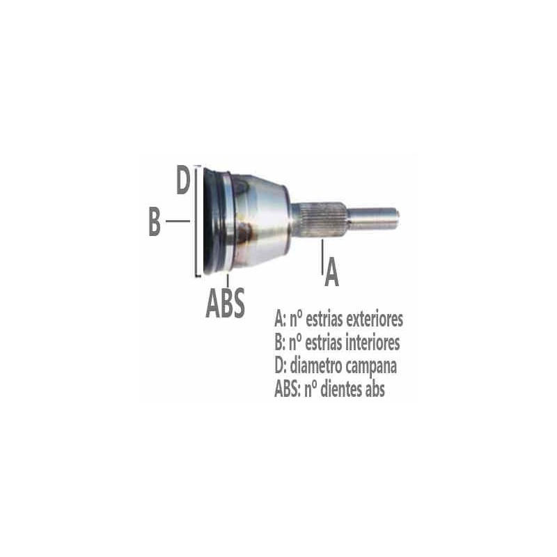 Recambio de junta homocinetica para ford escort berlina/turnier referencia OEM IAM 92AG3K183BA FO125 23736