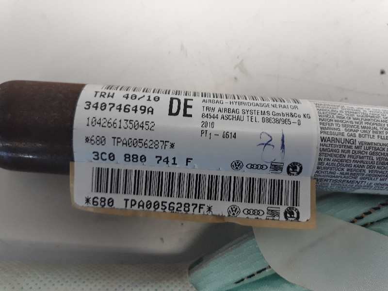 Recambio de airbag cortina delantero izquierdo para volkswagen passat berlina (3c2) advance plus referencia OEM IAM 3C0880741F  