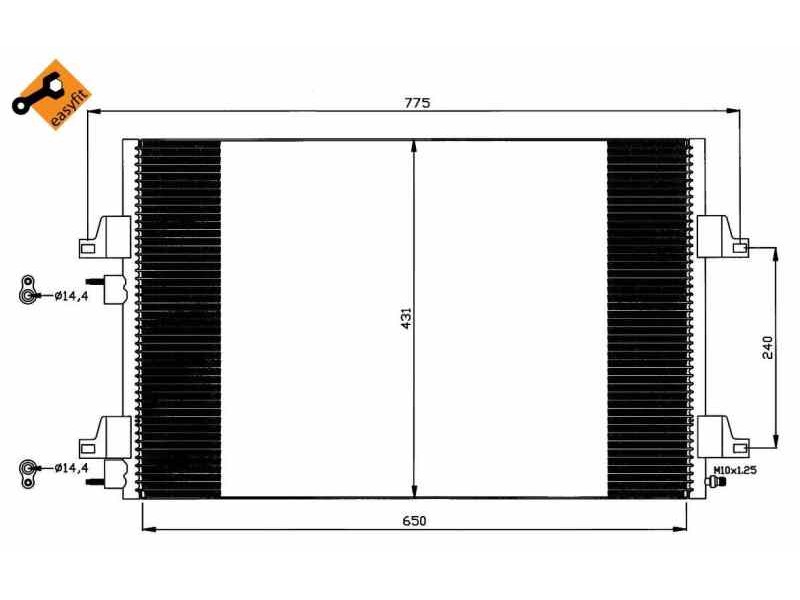 Recambio de condensador / radiador aire acondicionado para renault espace iv (jk0) privilege referencia OEM IAM 8200033733 35557