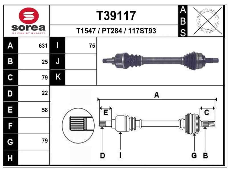 Recambio de transmision delantera izquierda para citroen c4 coupe lx referencia OEM IAM 9636786780 P1270 