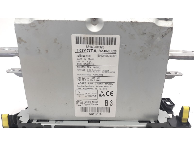 Recambio de sistema navegacion gps para toyota yaris hsd active referencia OEM IAM 861400D320  