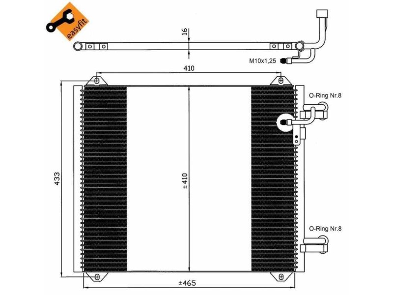 Recambio de condensador / radiador aire acondicionado para audi a2 (8z) 1.4 referencia OEM IAM 8Z0260401D 35362 