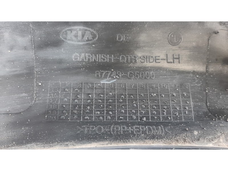 Recambio de aletin trasero izquierdo para kia niro referencia OEM IAM 87743G5000  