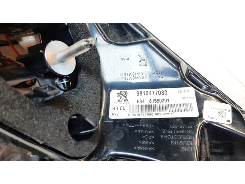 Recambio de piloto trasero derecho para peugeot 3008 allure pack referencia OEM IAM 9810477080 104LLM131 
