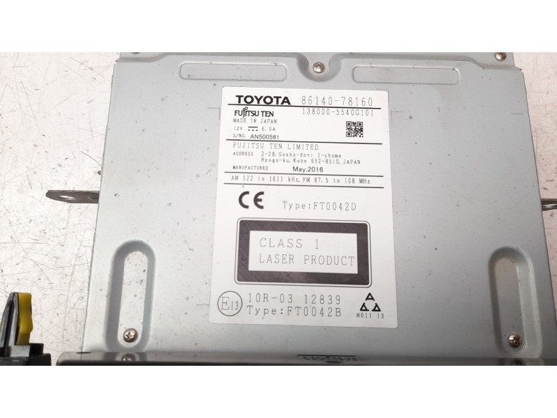 Recambio de sistema navegacion gps para lexus nx 2.5 16v cat (híbrido) referencia OEM IAM 8614078160  