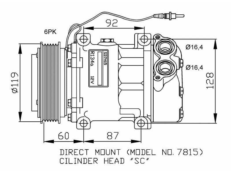 Recambio de compresor aire acondicionado para renault laguna (b56) 2.0 referencia OEM IAM 7700859676D 32279 