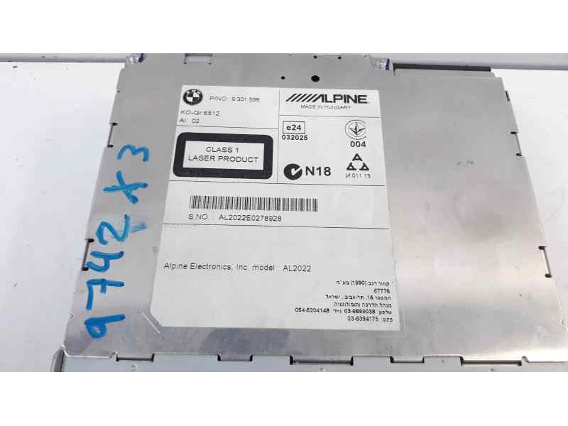 Recambio de sistema navegacion gps para bmw x3 (f25) sdrive 18d referencia OEM IAM 9331598  