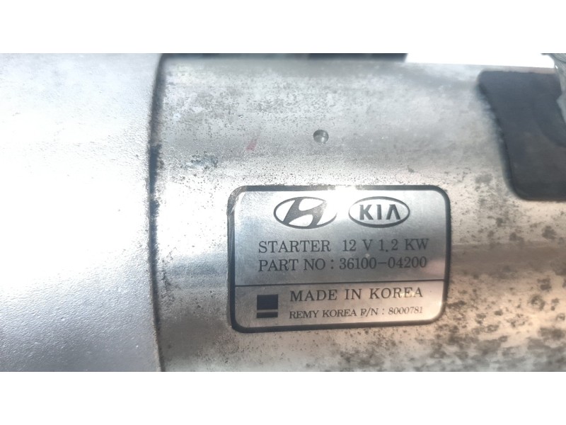 Recambio de motor arranque para hyundai kona 1.0 tgdi cat referencia OEM IAM 3610004200 ARF740164 
