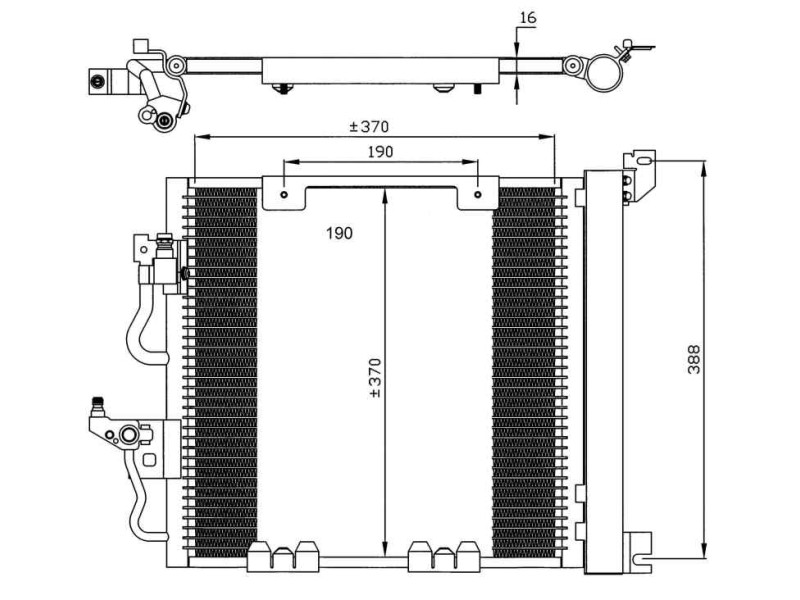 Recambio de condensador / radiador aire acondicionado para opel astra h berlina enjoy referencia OEM IAM 13129195 35598 