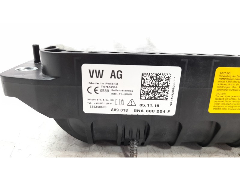 Recambio de airbag delantero derecho para volkswagen tiguan (5n1) 2.0 tdi referencia OEM IAM 5NA880204F  