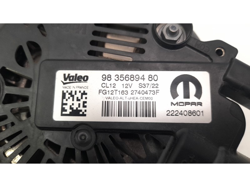 Recambio de alternador para opel corsa f 1.2 referencia OEM IAM 9835689480  