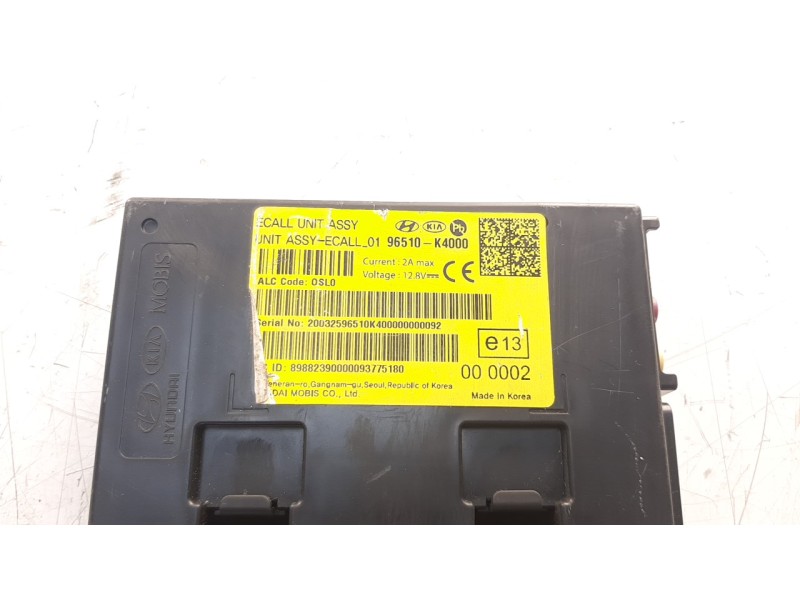 Recambio de modulo electronico para hyundai kona referencia OEM IAM 96510K4000  