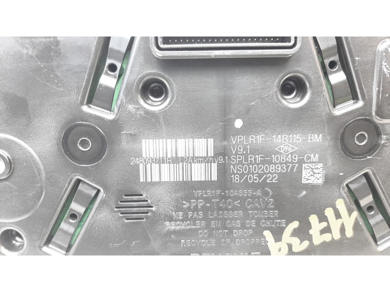 Recambio de cuadro instrumentos para dacia jogger comfort referencia OEM IAM 248094533R248093711R  