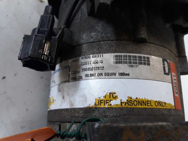 Recambio de compresor aire acondicionado para nissan almera (n16/e) acenta referencia OEM IAM 92600BN311 32690G 