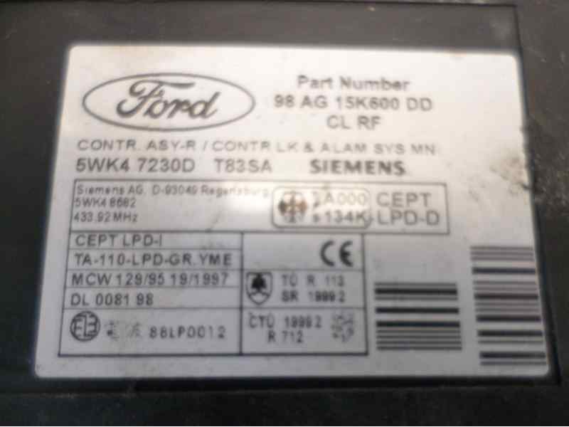 Recambio de centralita inmovilizador para ford focus berlina (cak) trend referencia OEM IAM 98AG15K600DD 5WK47230D 