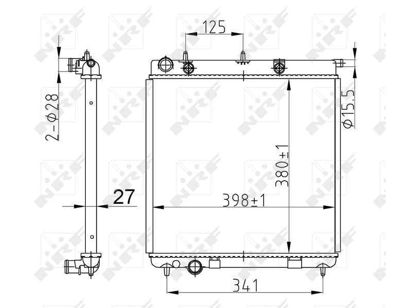Recambio de radiador agua para peugeot 1007 dolce referencia OEM IAM 1330E6 50429 
