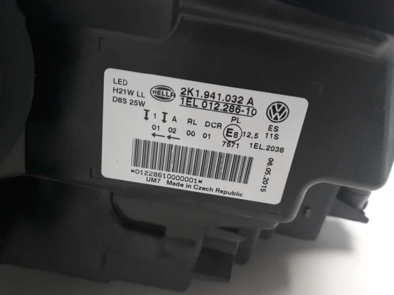 Recambio de faro derecho para volkswagen caddy furgón/kombi referencia OEM IAM 2K1941032A  
