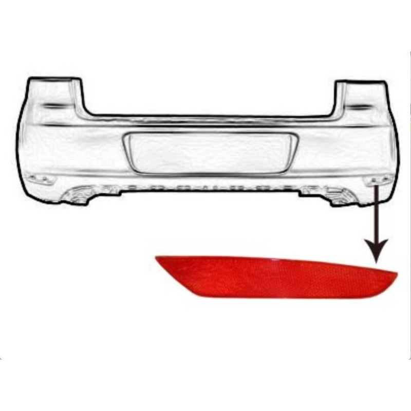 Recambio de piloto trasero derecho paragolpes para volkswagen golf vi (5k1) referencia OEM IAM 5K0945106G 103F23461380 VG0384353