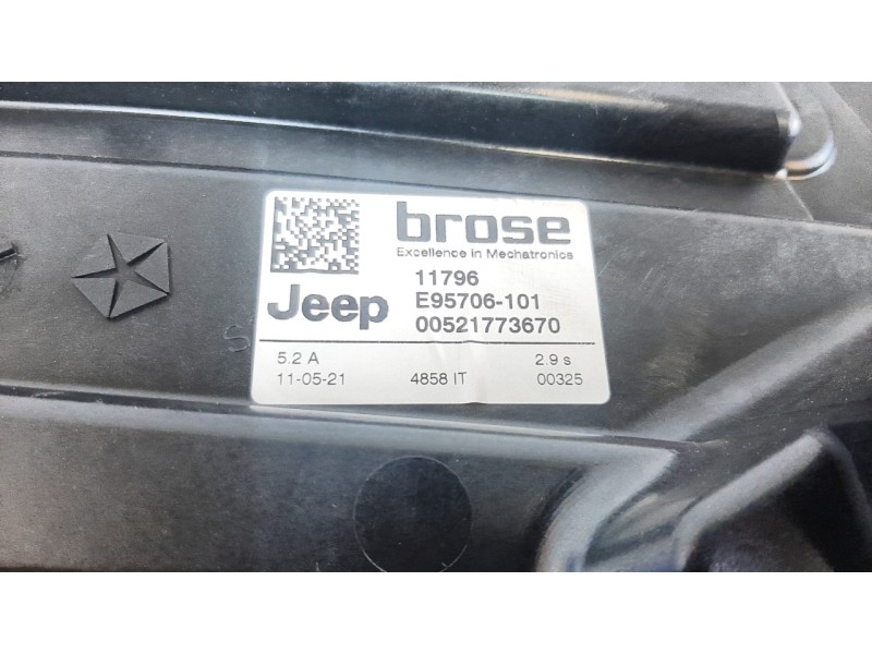 Recambio de elevalunas trasero izquierdo para jeep compass ii 1.6 m-jet cat referencia OEM IAM 68243945AA  