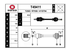 TRANSMISION DELANTERA IZQUIERDA 391011681R 391011681R 