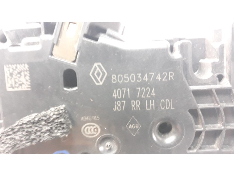 Recambio de cerradura puerta trasera izquierda para renault captur 1.5 dci diesel fap referencia OEM IAM 805034742R  