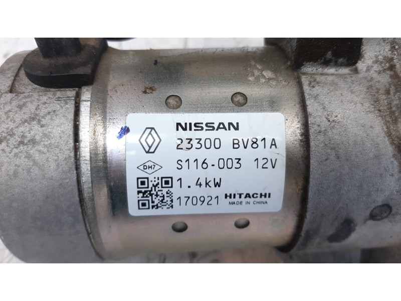 Recambio de motor arranque para renault kadjar 1.6 tce energy referencia OEM IAM 23300BV81A ARF580202HT 