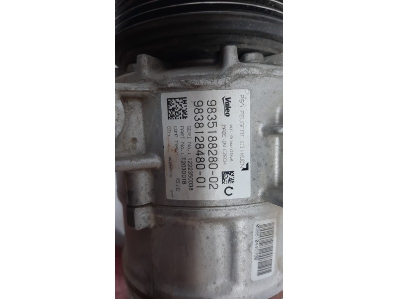Recambio de compresor aire acondicionado para peugeot 308 1.6 16v e-hdi fap referencia OEM IAM 9835188280  