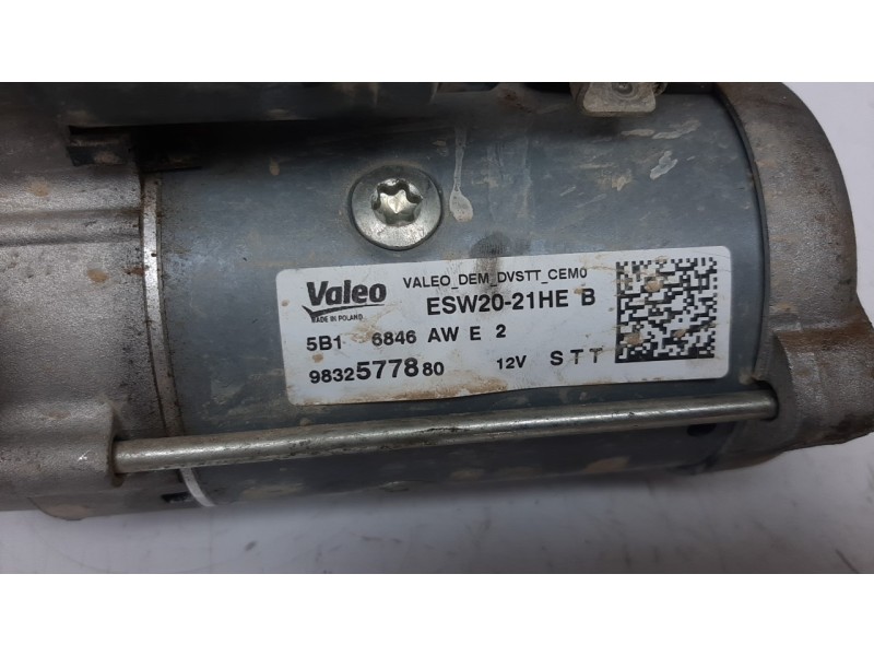 Recambio de motor arranque para peugeot 308 1.6 16v e-hdi fap referencia OEM IAM 9832577880  
