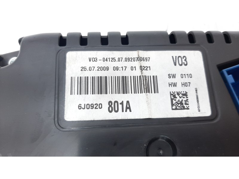 Recambio de cuadro instrumentos para seat ibiza (6j5) 1.9 tdi referencia OEM IAM 6J0920801A A2C53349080 