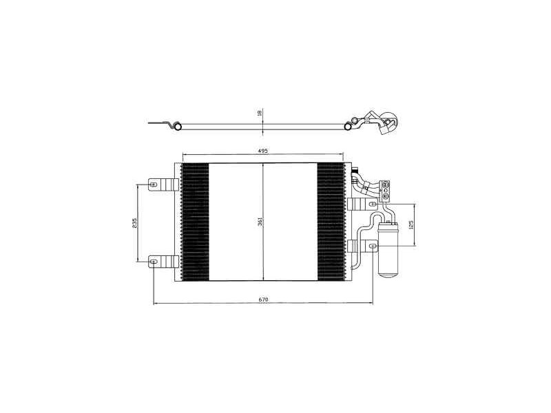 Recambio de condensador / radiador aire acondicionado para opel meriva cosmo referencia OEM IAM 13128931 35646 