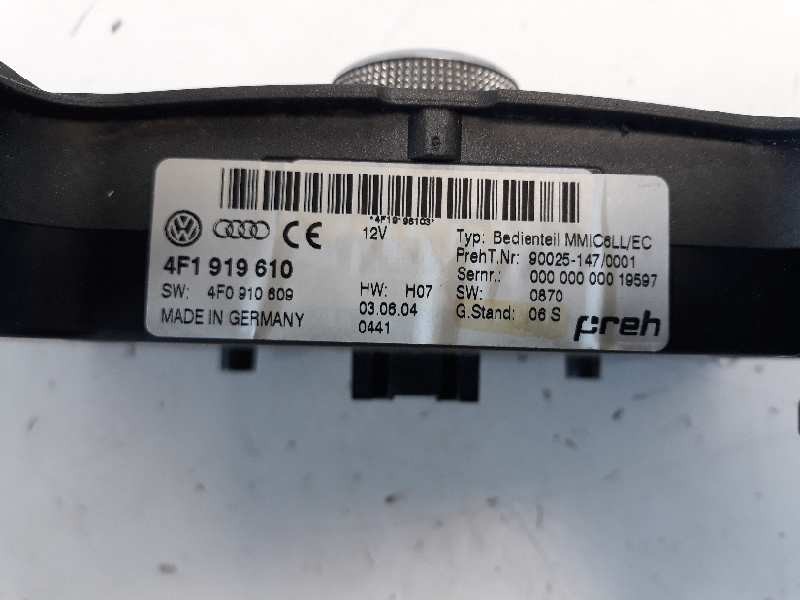 Recambio de sistema audio / radio cd para audi a6 berlina (4f2) 3.0 tdi quattro (165kw) referencia OEM IAM 4F1919610  