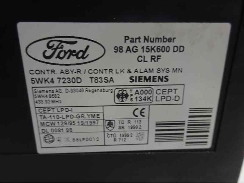 Recambio de centralita cierre para ford focus berlina (cak) ambiente referencia OEM IAM 98AG15K600DD 5WK47230D 