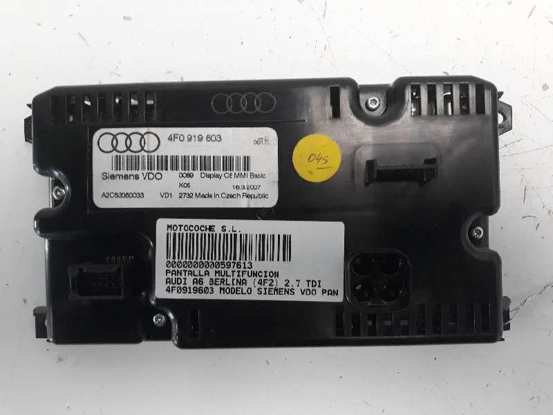 Recambio de pantalla multifuncion para audi a6 berlina (4f2) 2.7 tdi referencia OEM IAM 4F0919603  
