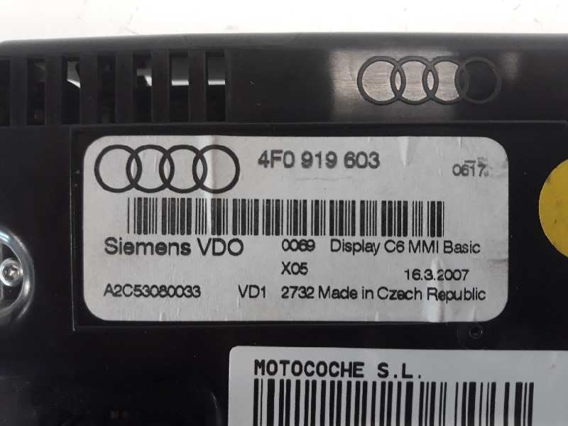 Recambio de pantalla multifuncion para audi a6 berlina (4f2) 2.7 tdi referencia OEM IAM 4F0919603  