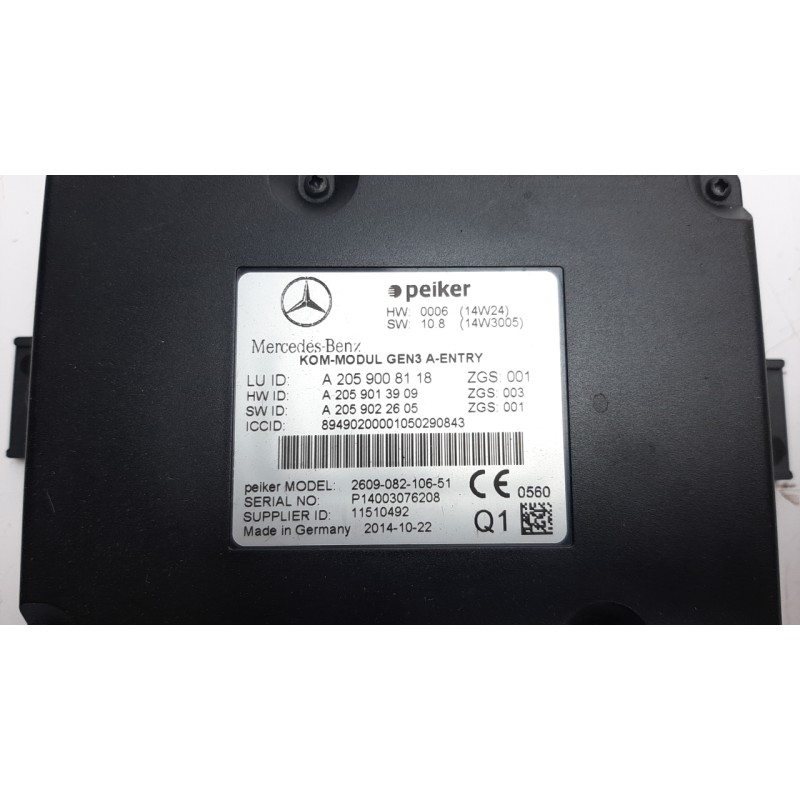 Recambio de modulo electronico para mercedes-benz clase c (w205) lim. c 220 cdi bluetec (205.004) referencia OEM IAM A2059008118