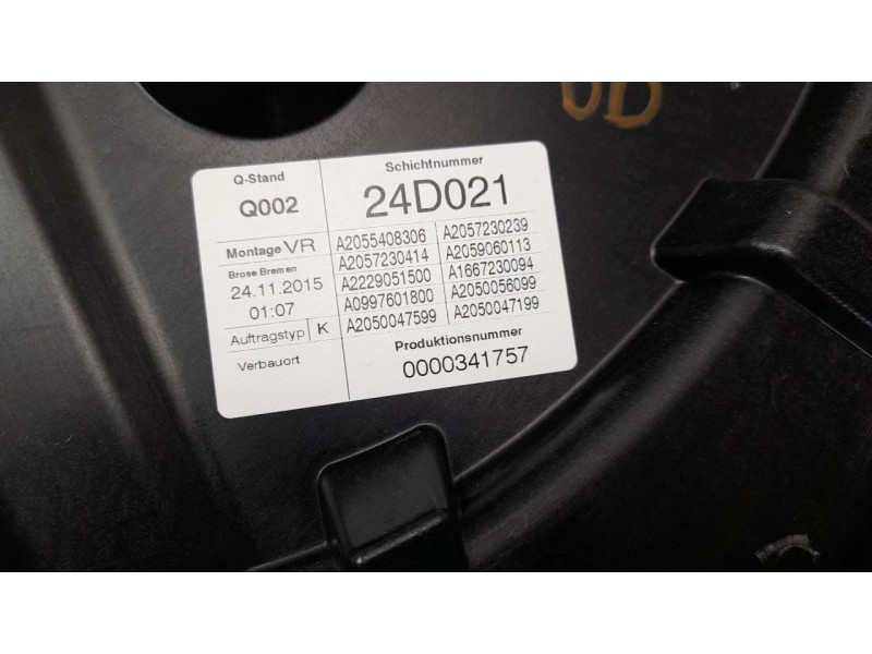 Recambio de elevalunas delantero derecho para mercedes-benz clase c (w205) familiar 2.1 cdi cat referencia OEM IAM 2057205023  